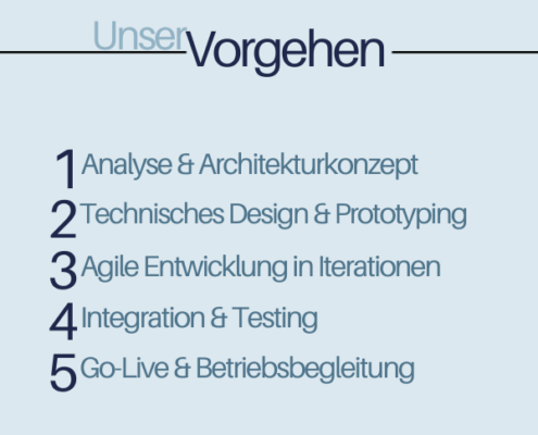 Individuelle Softwareentwicklung - unser Vorgehen: